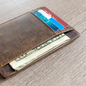 wallet with credit cards