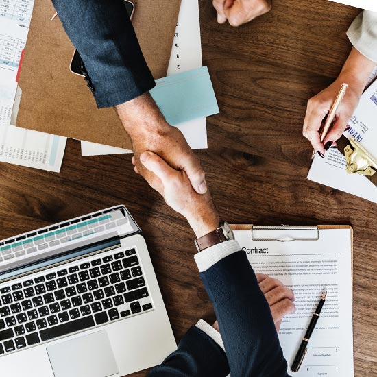 businessmen shaking hands