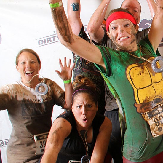 group of DFCU employees after the Dirty Dash