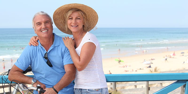 mature couple at the beach