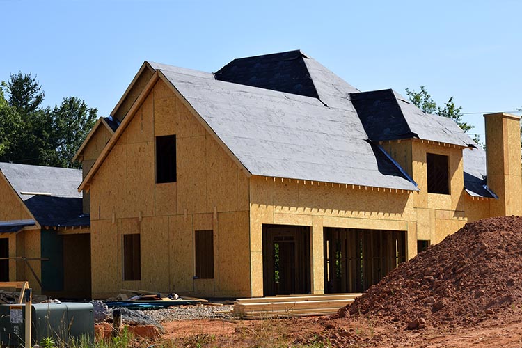image of a house being built