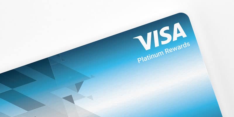 The Visa Platinum Rewards credit card