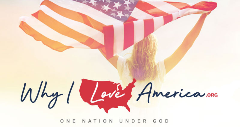Why I Love America logo with the caption of One Nation Under God