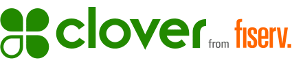 image of Clover's logo. with the text Clover from fiserv