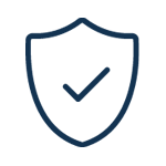 An icon of a shield with a checkmark on it